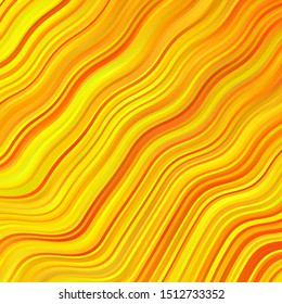 Light Orange vector template with wry lines. Abstract gradient illustration with wry lines. Best design for your posters, banners.