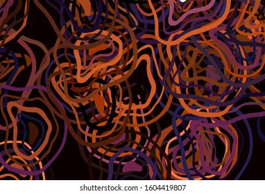 Light Orange vector template with wry lines. A sample with colorful lines, shapes. A completely new design for your business.