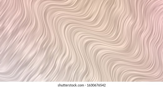 Light Orange vector template with wry lines. Abstract illustration with bandy gradient lines. Best design for your posters, banners.