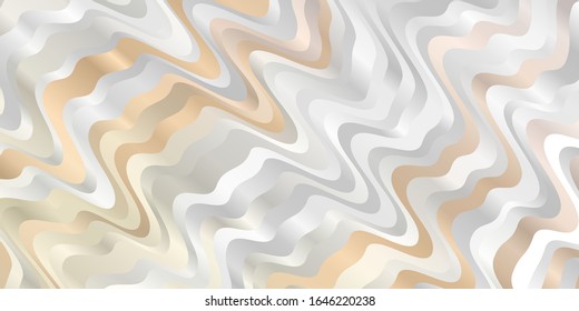 Light Orange vector template with wry lines. Brand new colorful illustration with bent lines. Pattern for business booklets, leaflets