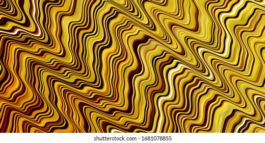 Light Orange vector template with wry lines. Colorful illustration in abstract style with bent lines. Pattern for ads, commercials.