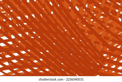 Light Orange vector template with wry lines. Glitter abstract illustration with wry lines. Elegant pattern for a brand book.