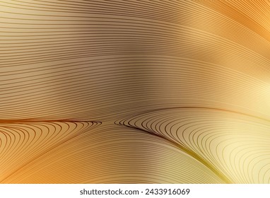 Light Orange vector template with wry lines. Colorful illustration in abstract style with gradient. Texture for booklets, leaflets.