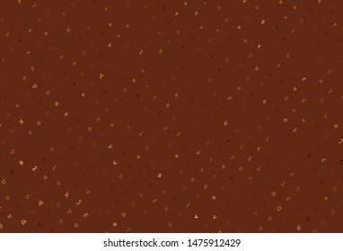 Light Orange vector texture with ABC characters. Shining colorful illustration with isolated letters. Smart design for promotion of university.