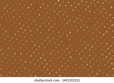 Light Orange vector texture with ABC characters. Abstract illustration with colored latin alphabet. Best design for a college poster, banner.