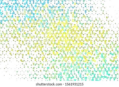 Light Orange vector texture with ABC characters. Shining illustration with ABC symbols on abstract template. Smart design for your business advert of university.