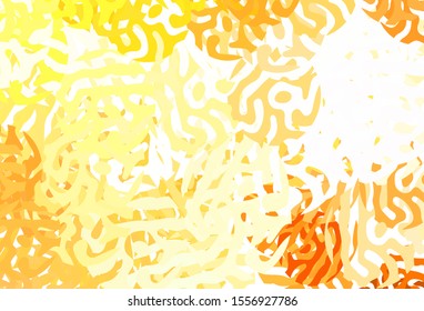 Light Orange vector texture with abstract forms. Colorful chaotic forms with gradient in modern style. Elegant design for wallpapers.