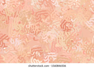 Light Orange vector texture with abstract forms. Decorative design in abstract style with random forms. Simple design for your web site.