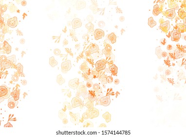 Light Orange vector texture with abstract forms. Illustration with colorful gradient shapes in abstract style. Modern design for your business card.