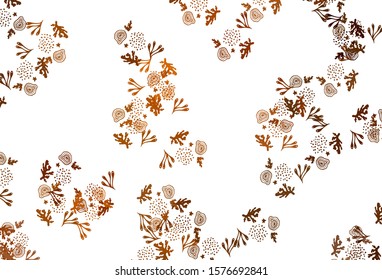 Light Orange vector texture with abstract forms. Decorative design in abstract style with random forms. Elegant design for wallpapers.