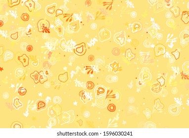 Light Orange vector texture with abstract forms. Simple colorful illustration with abstract gradient shapes. Elegant design for wallpapers.