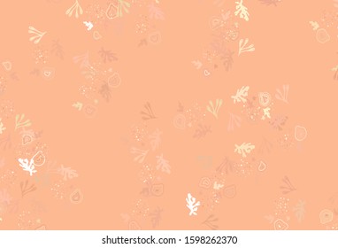 Light Orange vector texture with abstract forms. Decorative design in abstract style with random forms. Elegant design for wallpapers.