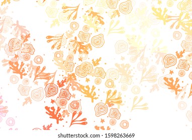 Light Orange vector texture with abstract forms. Simple colorful illustration with abstract gradient shapes. Simple design for your web site.