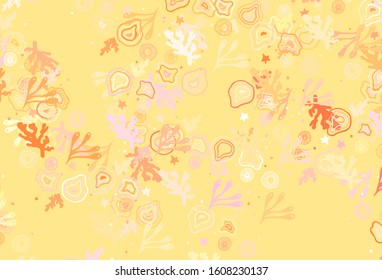 Light Orange vector texture with abstract forms. Simple colorful illustration with abstract gradient shapes. Simple design for your web site.