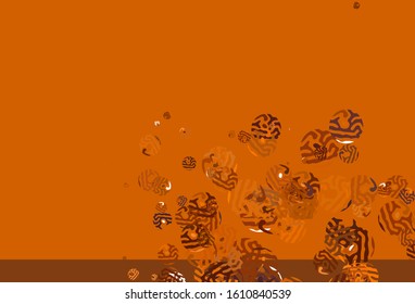 Light Orange vector texture with abstract forms. Illustration with colorful gradient shapes in abstract style. Background for a cell phone.
