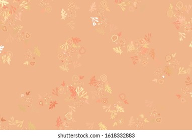 Light Orange vector texture with abstract forms. Modern abstract illustration with colorful random forms. Background for a cell phone.