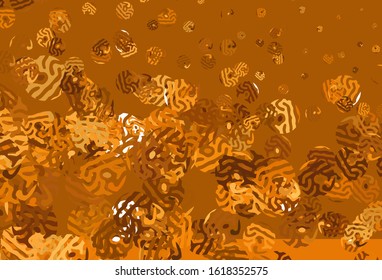 Light Orange vector texture with abstract forms. Colorful chaotic forms with gradient in modern style. Simple design for your web site.