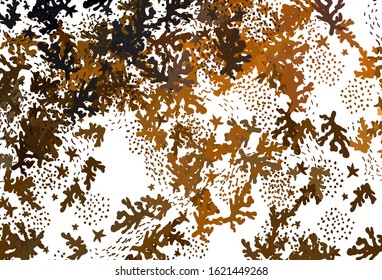 Light Orange vector texture with abstract forms. Colorful chaotic forms with gradient in modern style. Modern design for your business card.