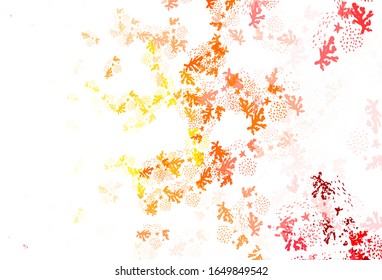Light Orange vector texture with abstract forms. Simple colorful illustration with abstract gradient shapes. Simple design for your web site.