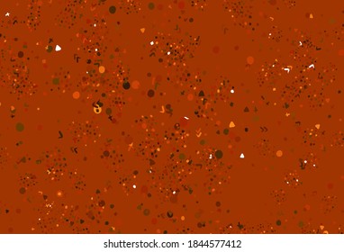 Light Orange vector texture with abstract forms. Colorful chaotic forms with gradient in modern style. Elegant design for wallpapers.
