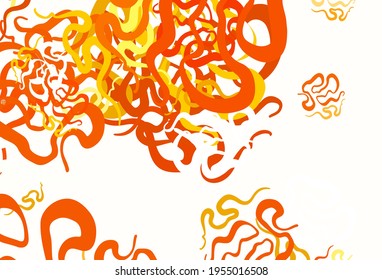 Light Orange vector texture with abstract forms. Modern abstract illustration with colorful random forms. Background for a cell phone.