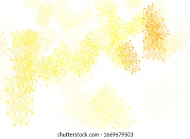 Light Orange vector texture with artificial intelligence concept. Shining colorful illustration with real structure of AI. Pattern for science, futuristic designs.