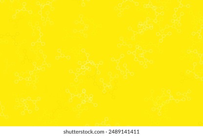 Light Orange vector texture with artificial intelligence concept. Abstract illustration with links and dots of AI. Smart design for promotion of bid data.