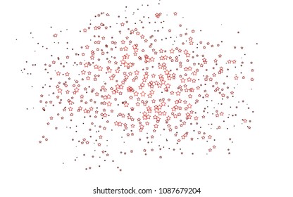 Light Orange vector texture with beautiful stars. Decorative shining illustration with stars on abstract template. The pattern can be used for wrapping gifts.