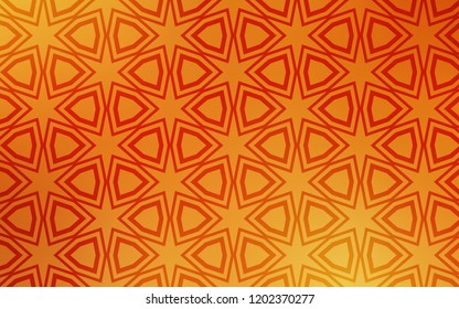 Light Orange vector texture with beautiful stars. Modern geometrical abstract illustration with stars. Pattern for websites, landing pages.