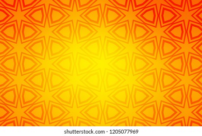 Light Orange vector texture with beautiful stars. Stars on blurred abstract background with gradient. Pattern for websites, landing pages.