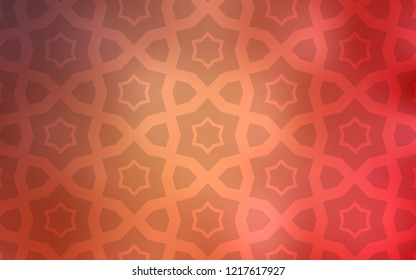 Light Orange vector texture with beautiful stars. Glitter abstract illustration with colored stars. Smart design for your business advert.