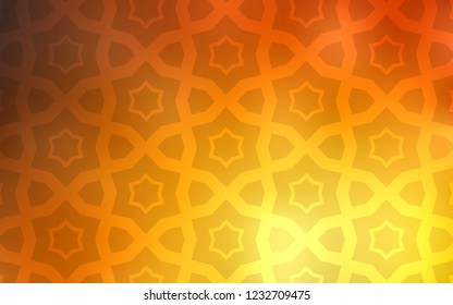 Light Orange vector texture with beautiful stars. Decorative illustration with stars on abstract template. Best design for your ad, poster, banner.