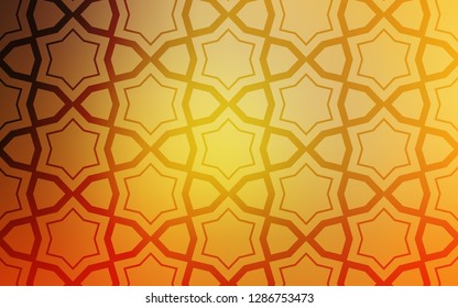 Light Orange vector texture with beautiful stars. Shining colored illustration with stars. Best design for your ad, poster, banner.