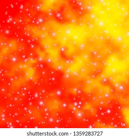 Light Orange vector texture with beautiful stars. Blur decorative design in simple style with stars. Pattern for new year ad, booklets.