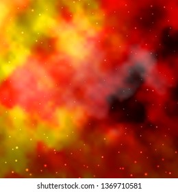 Light Orange vector texture with beautiful stars. Modern geometric abstract illustration with stars. Design for your business promotion.