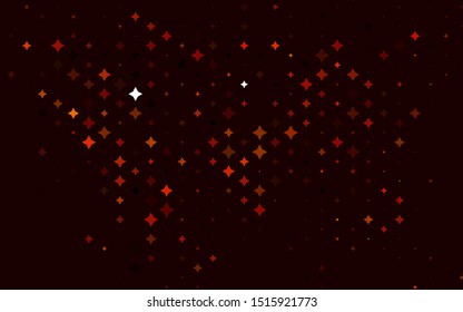 Light Orange vector texture with beautiful stars. Blurred decorative design in simple style with stars. The pattern can be used for wrapping gifts.