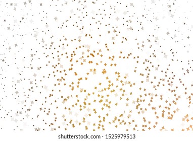 Light Orange vector texture with beautiful stars. Blurred decorative design in simple style with stars. Best design for your ad, poster, banner.