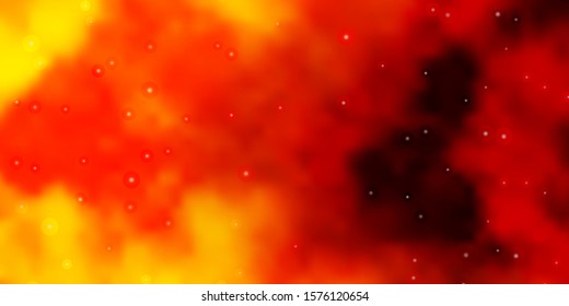 Light Orange vector texture with beautiful stars. Decorative illustration with stars on abstract template. Best design for your ad, poster, banner.