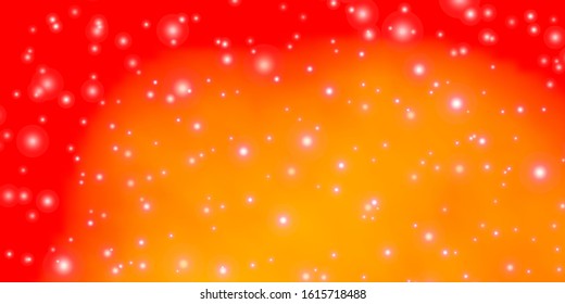 Light Orange vector texture with beautiful stars. Colorful illustration with abstract gradient stars. Pattern for new year ad, booklets.