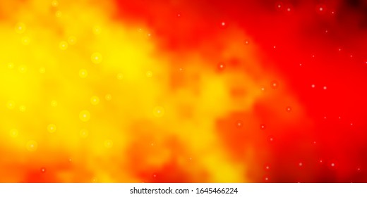 Light Orange vector texture with beautiful stars. Decorative illustration with stars on abstract template. Pattern for wrapping gifts.