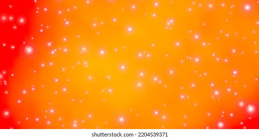 Light Orange vector texture with beautiful stars. Colorful illustration with abstract gradient stars. Pattern for new year ad, booklets.