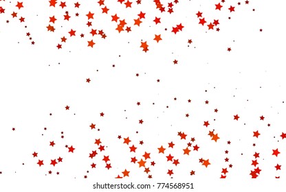 Light Orange vector texture with beautiful stars. Modern geometrical abstract illustration with stars. Best design for your ad, poster, banner.