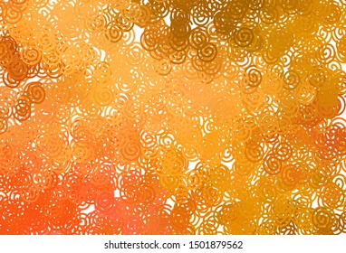 Light Orange vector texture with bent lines. Creative illustration in halftone style with gradient. Abstract style for your business design.
