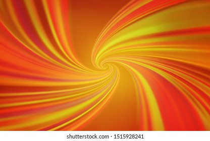 Light Orange vector texture with bent lines. A circumflex abstract illustration with gradient. A completely new template for your design.