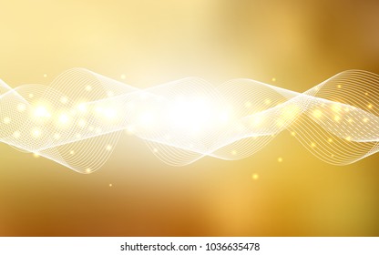 Light Orange vector texture with birthday confetti. Decorative shining illustration with ribbons on abstract template. The template can be used as a background for postcards.