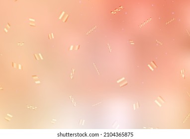 Textura vectorial de naranja claro en estilo de cumpleaños. Una Ilustración inteligente con elementos de Navidad degradados. Patrón de anuncios, afiche, pancarta de libros.