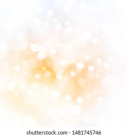 Light Orange vector texture with circles. Abstract illustration with colorful spots in nature style. Pattern for wallpapers, curtains.