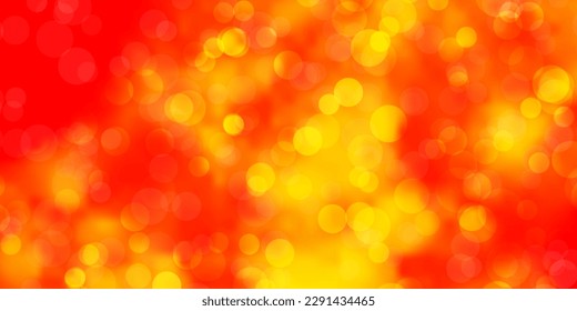 Light Orange vector texture with circles. Abstract decorative design in gradient style with bubbles. Pattern for websites, landing pages.