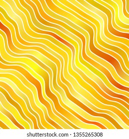 Light Orange vector texture with circular arc. Colorful illustration in abstract style with bent lines. Best design for your posters, banners.