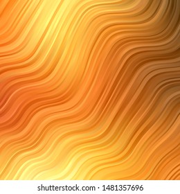 Light Orange vector texture with circular arc. Colorful geometric sample with gradient curves.  Best design for your ad, poster, banner.